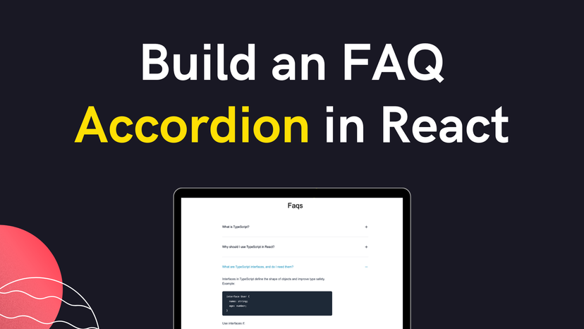 Build an Animated FAQ Accordion Component in React and Tailwind CSS